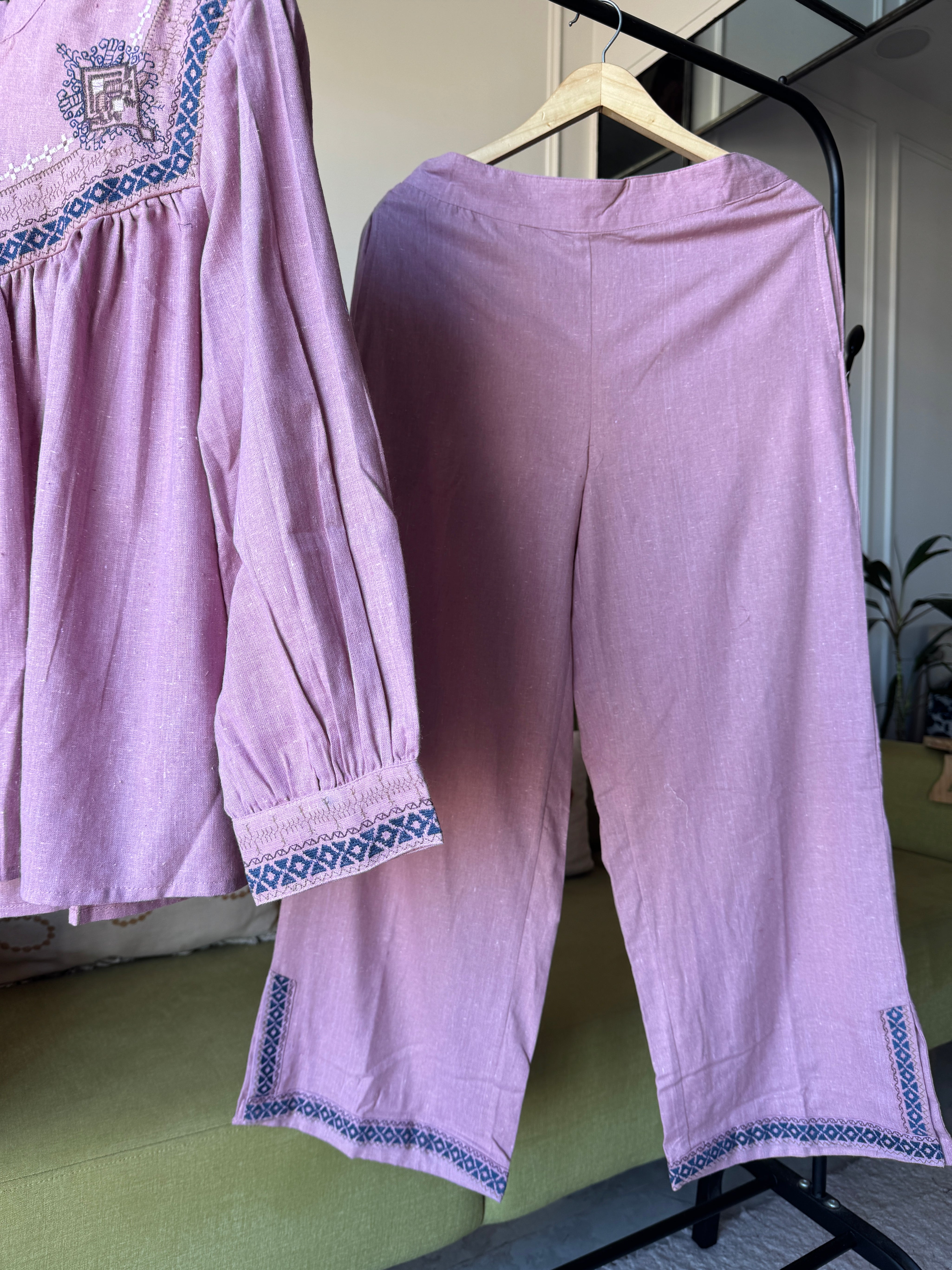 Neha Embroided Khadi Cotton Coord Set