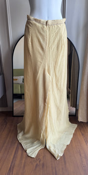 Soniya Handwork Mul Chanderi Set-Dusty Yellow (Make to Order)