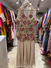 Payal Handwork Handwork Jecket With Padded Top And Super Flare Plazzo