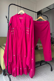 Tani Embroided Dress- Pink