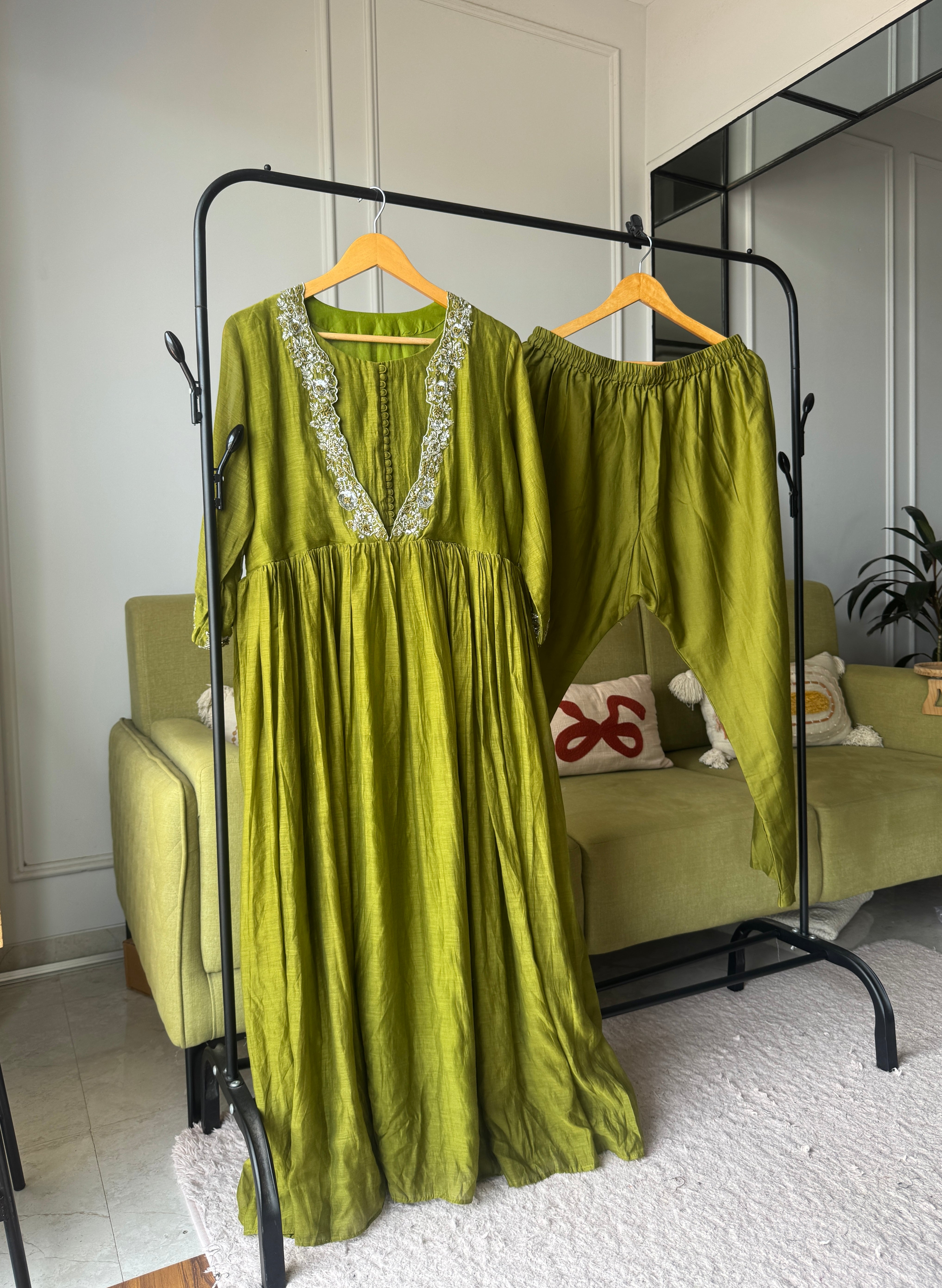 Pralambika Designer neck anarkali dress