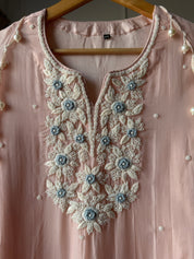 Kashish dangling pearl detailing dress with tulip pants