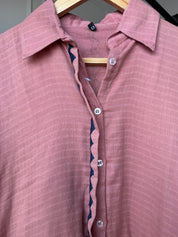 Cotton Embroidery Co-ord Set- Peach