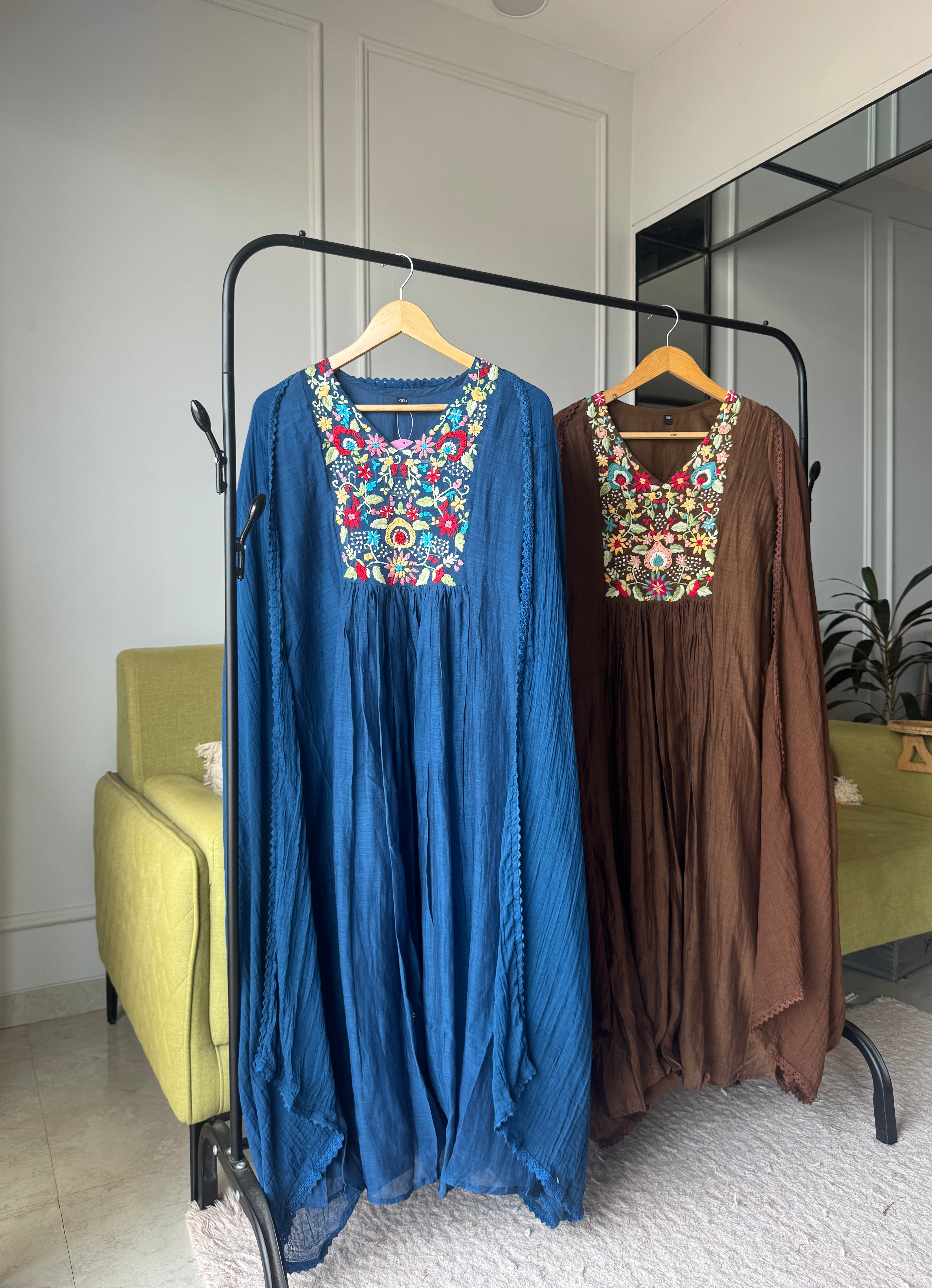 Aarohi Mul Chanderi Embroided Dress