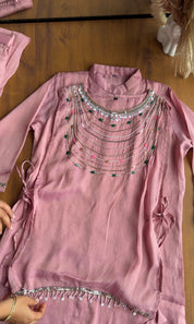 Ishika Three Piece Coords - Baby Pink