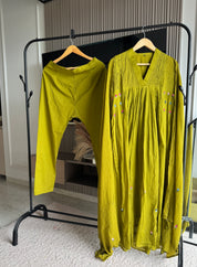 Tani Cotton Embroided Anarkali  Dress