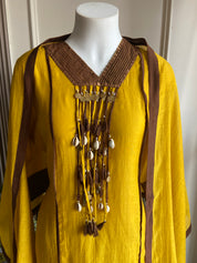 Arohi Tassel And Kaudi Latkan Dress- Yellow