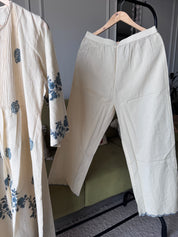 Sirsha Floral Print Cotton Dress-White