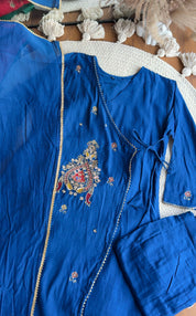 Rashi Angrakha Aline Dress-Blue