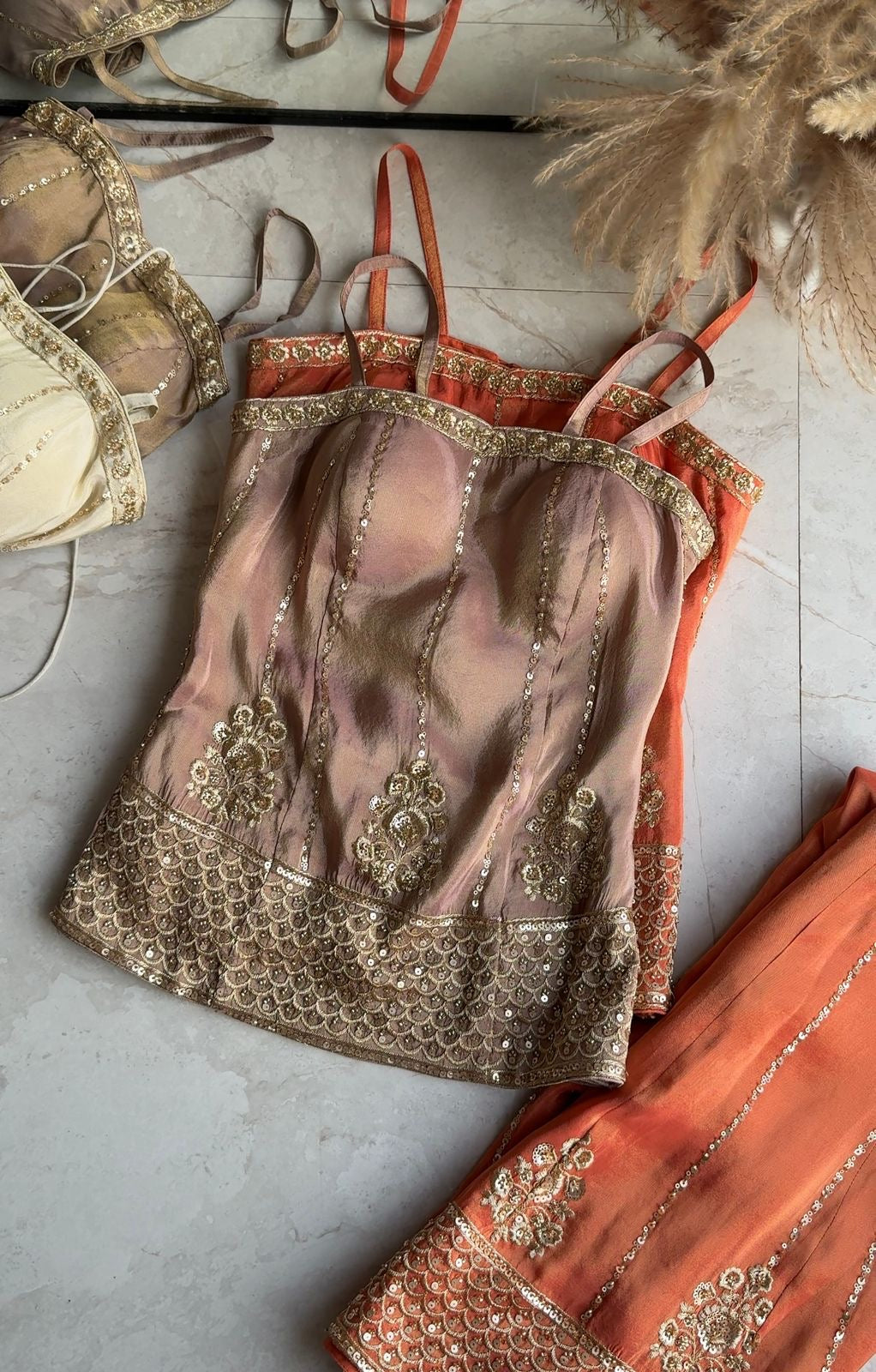 Shaurya Padded Corset Style Top With Sharara and Dupatta