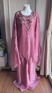 Devika Embroided Dress- Pink (Make to Order)