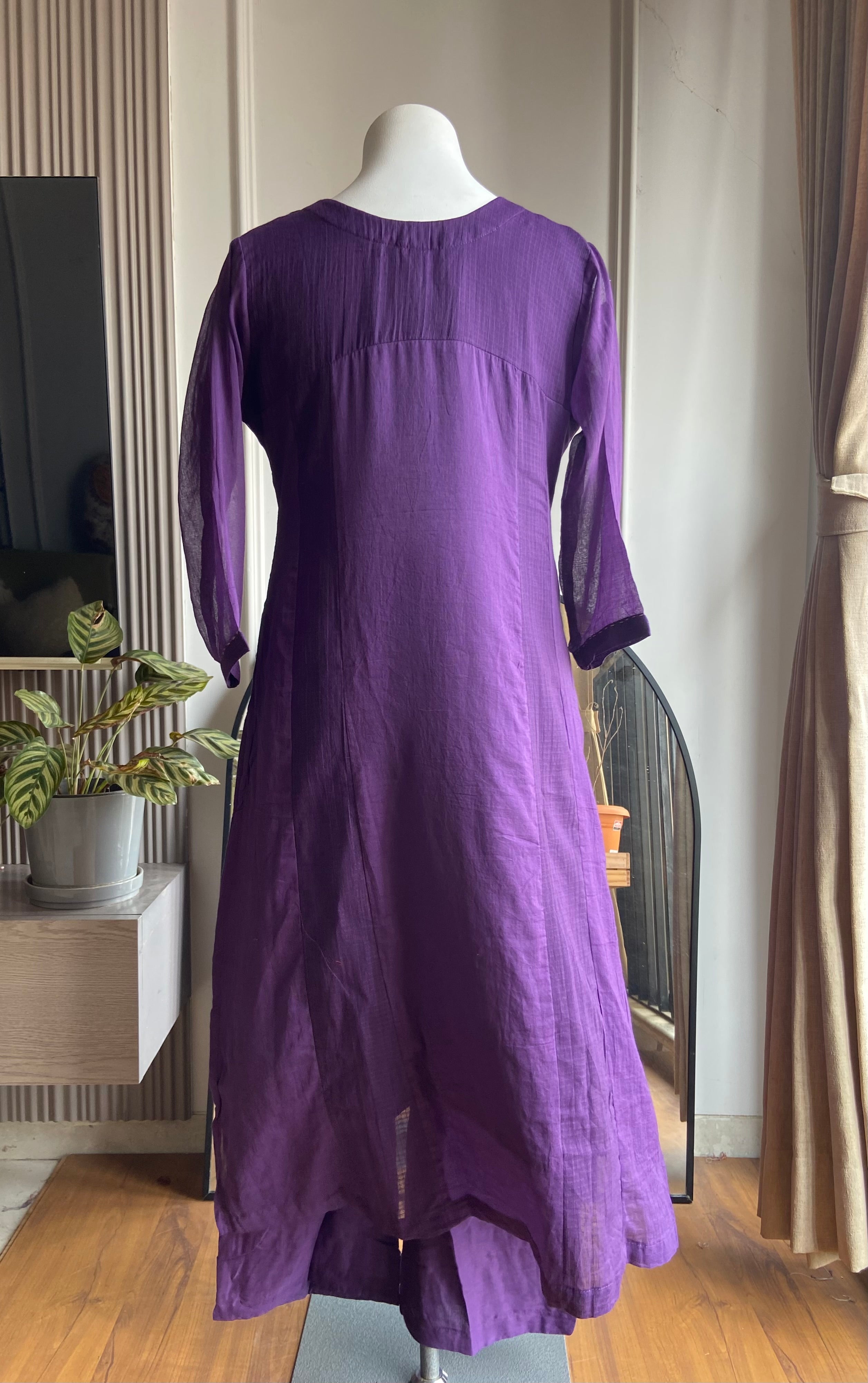 Riya Cotton With Kota Doriya Dupatta - Purple