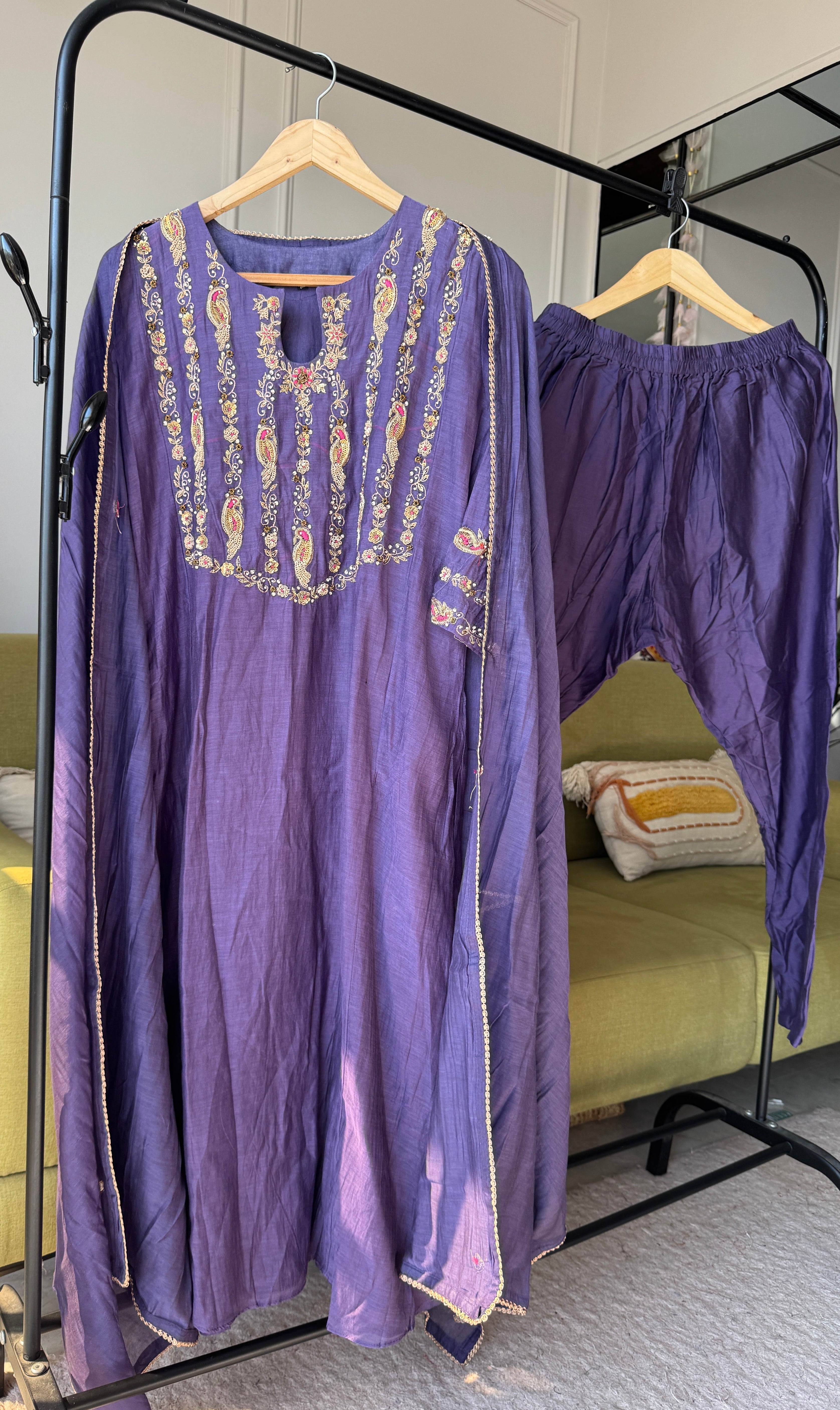 Vartika Mul Chanderi Handwork Dress