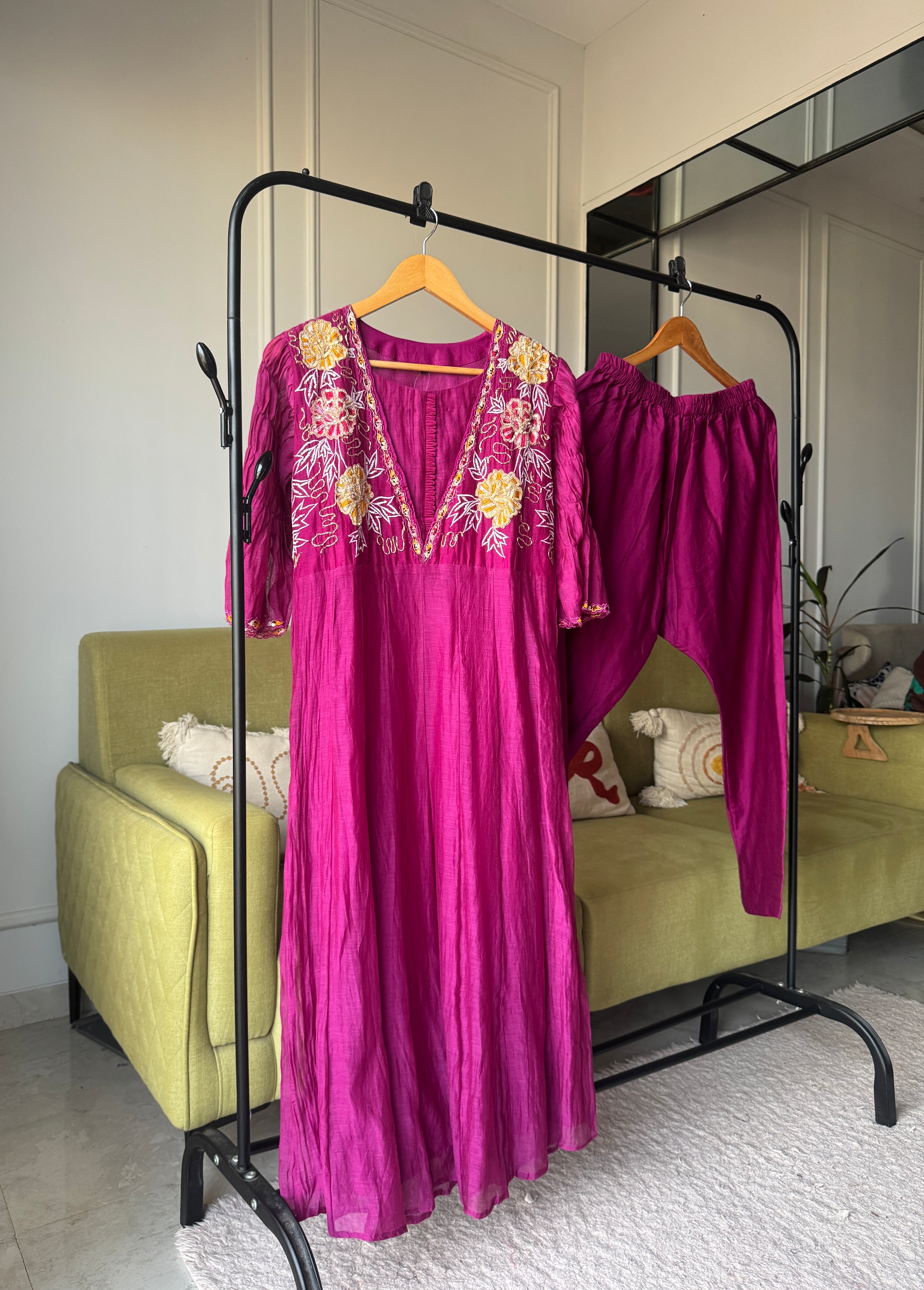 Dipali Mul Chanderi Embroided Dress