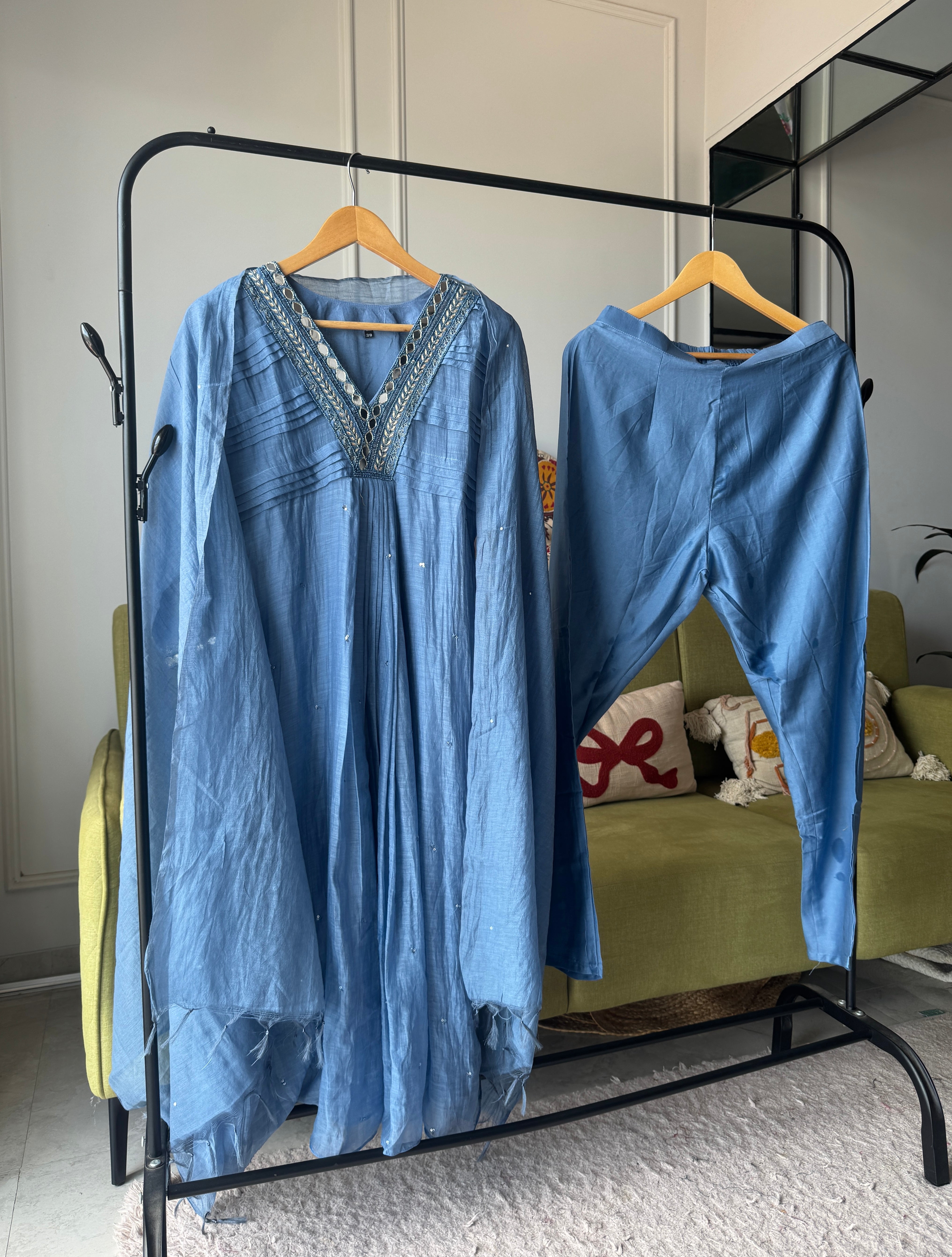 Dua Mul Chanderi Aline Dress (Make to Order)