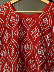 Haniya Embroided Dress- Rust