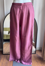 Aanaya Mul Chanderi  Hand work Dress- Onion Pink