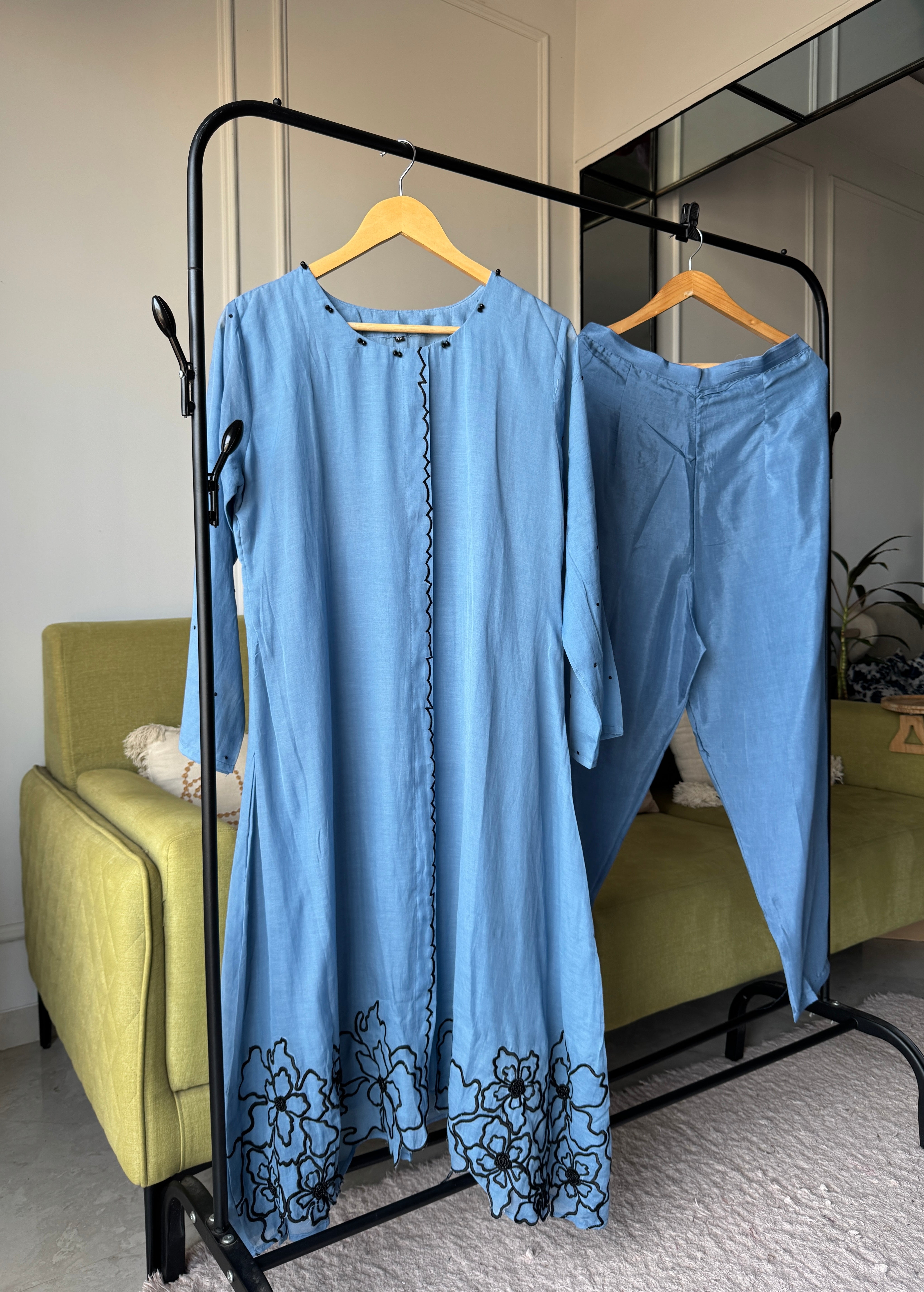 Mani Cut Work Aline Dress