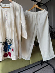 Sudha Embroided Khadi Cotton Coord Set