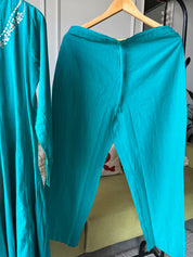 Harshi Mul Cotton Zari Work Dress