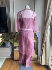 Preet v neck buster pattern with plazzo dress