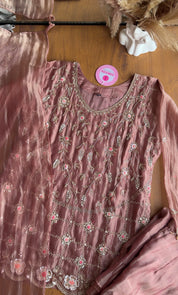 Vidhi Short Kurta And Palazzo Dress- Peach 🍑