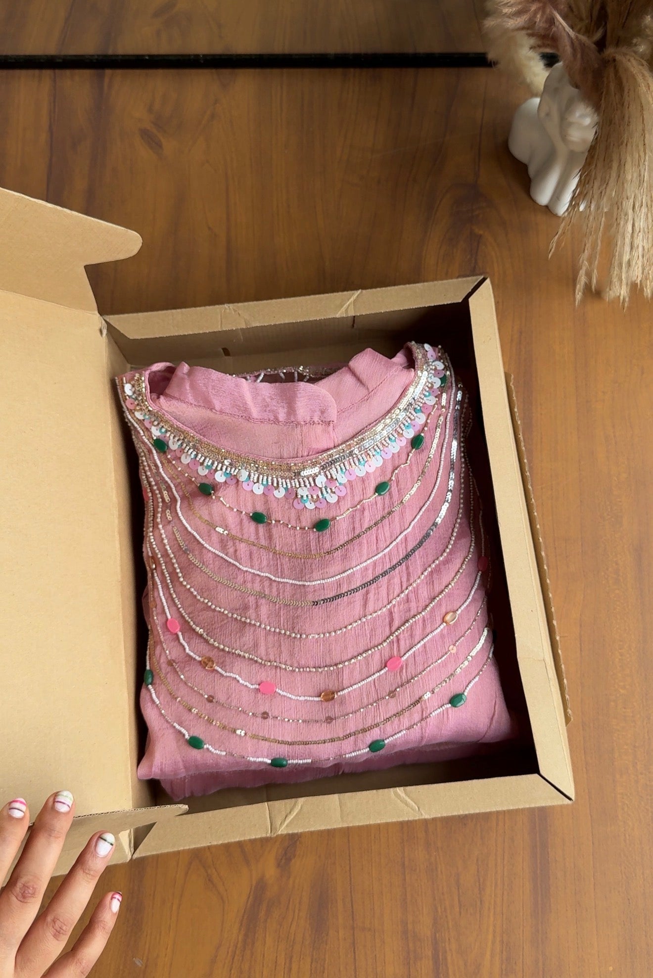 Ishika Three Piece Coords - Baby Pink
