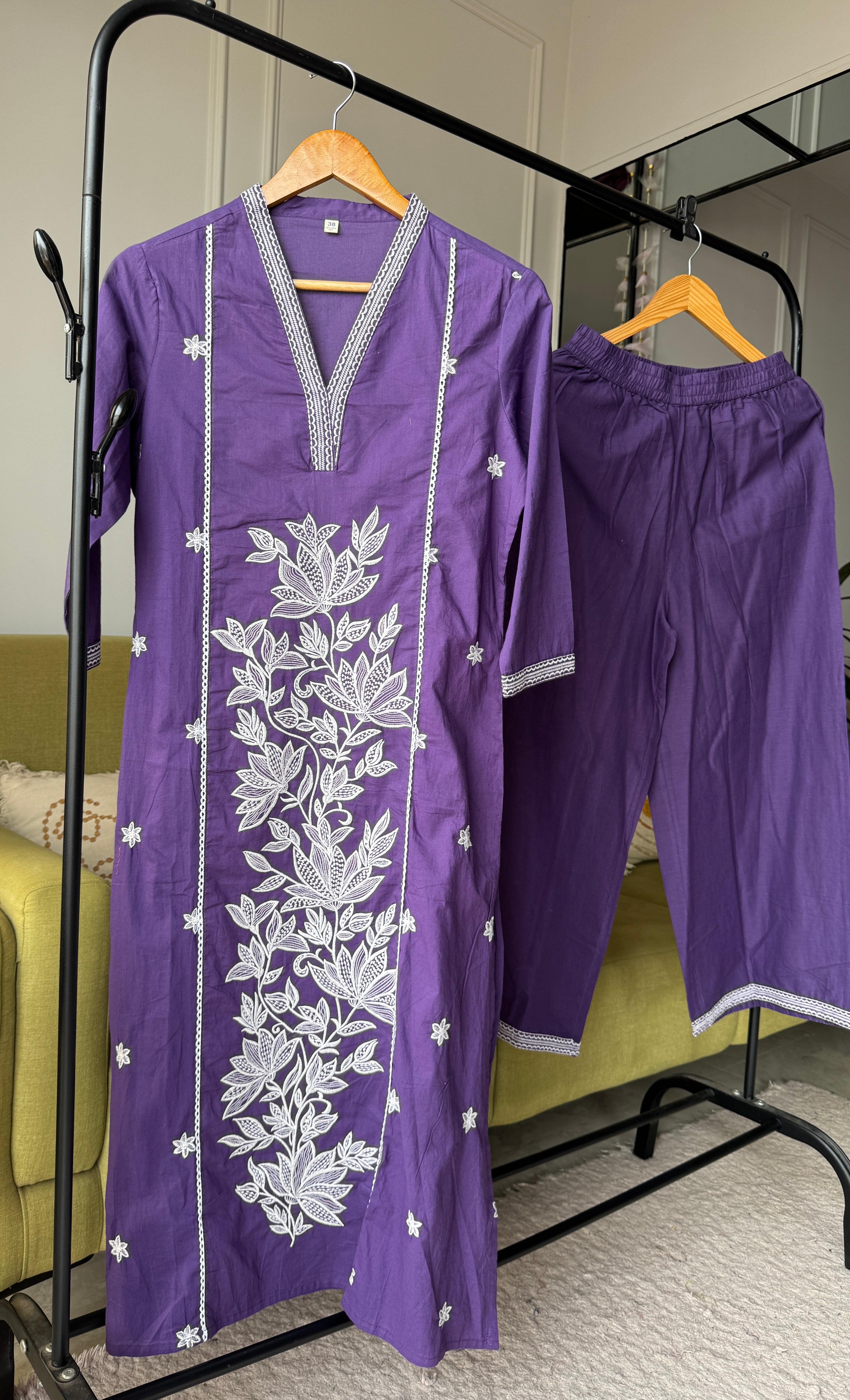 Neelam Cotton Embroided Drees