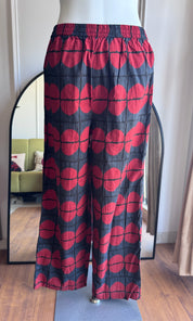 Ravina Abstract Cotton Coords  - Red