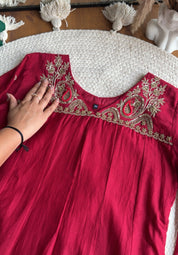 Meera Handwork Suit Set - Red