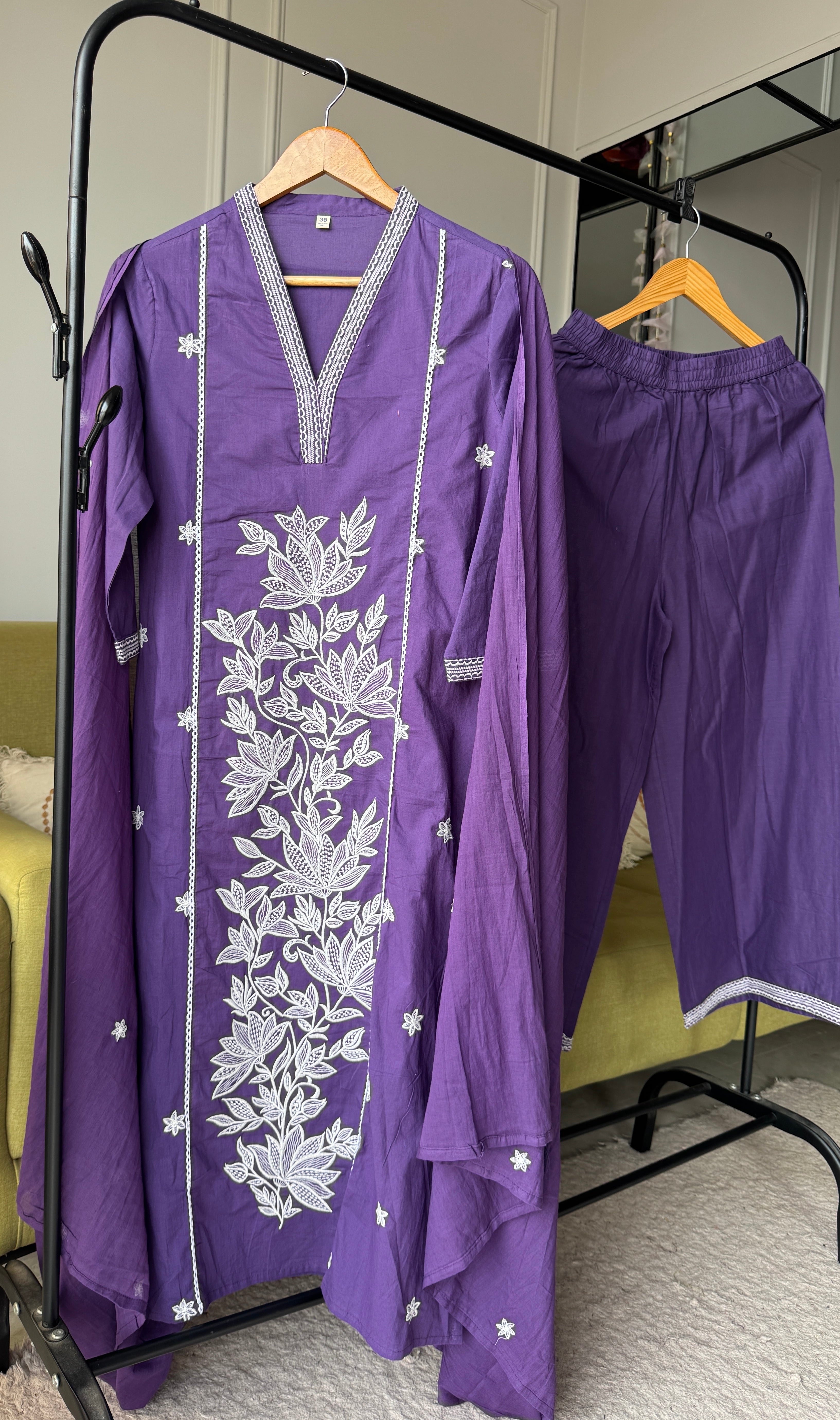 Neelam Cotton Embroided Drees