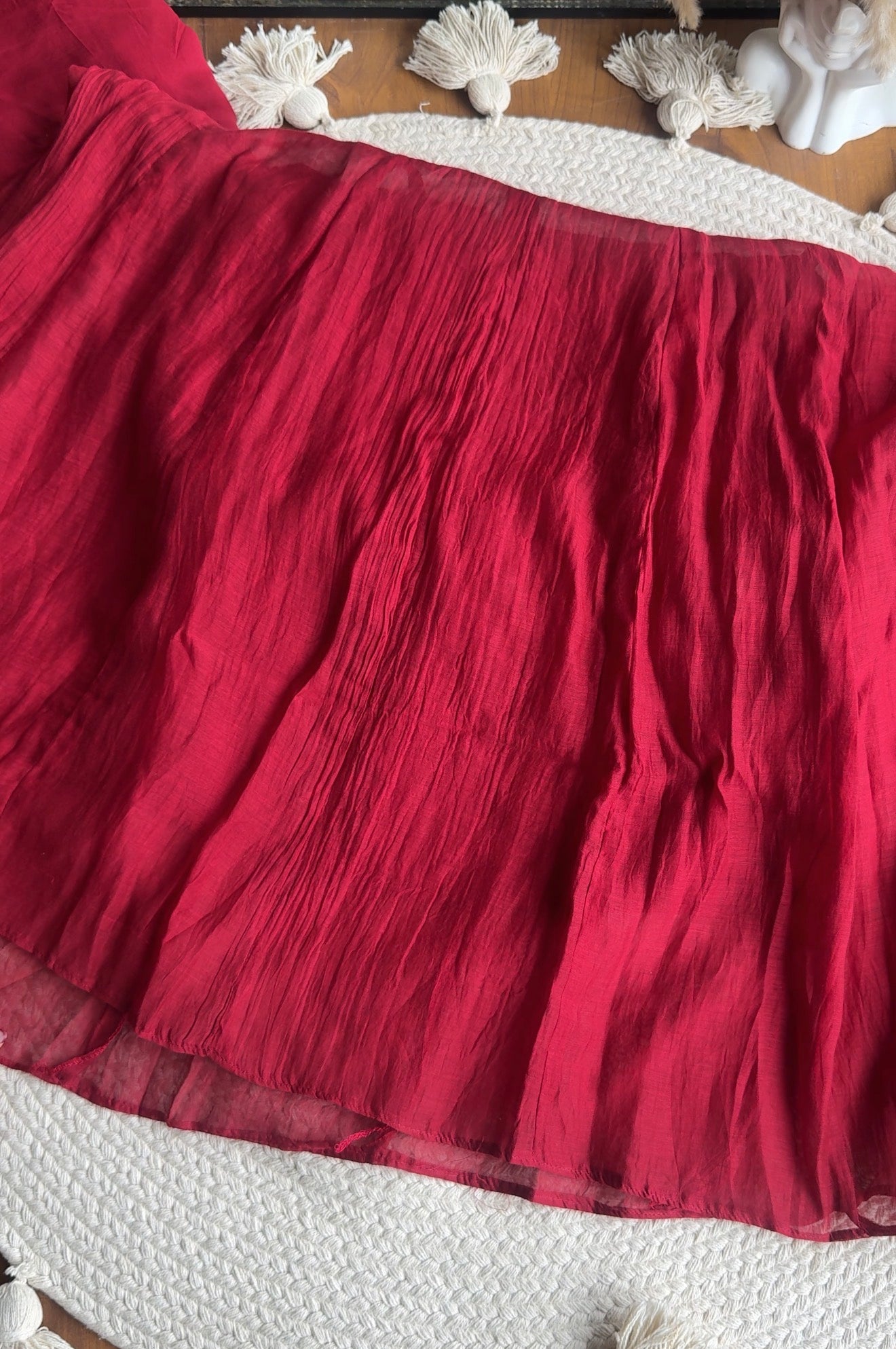 Shashi chunnat sleeve anarkali Dress- Maroon(Preorder 20 days)