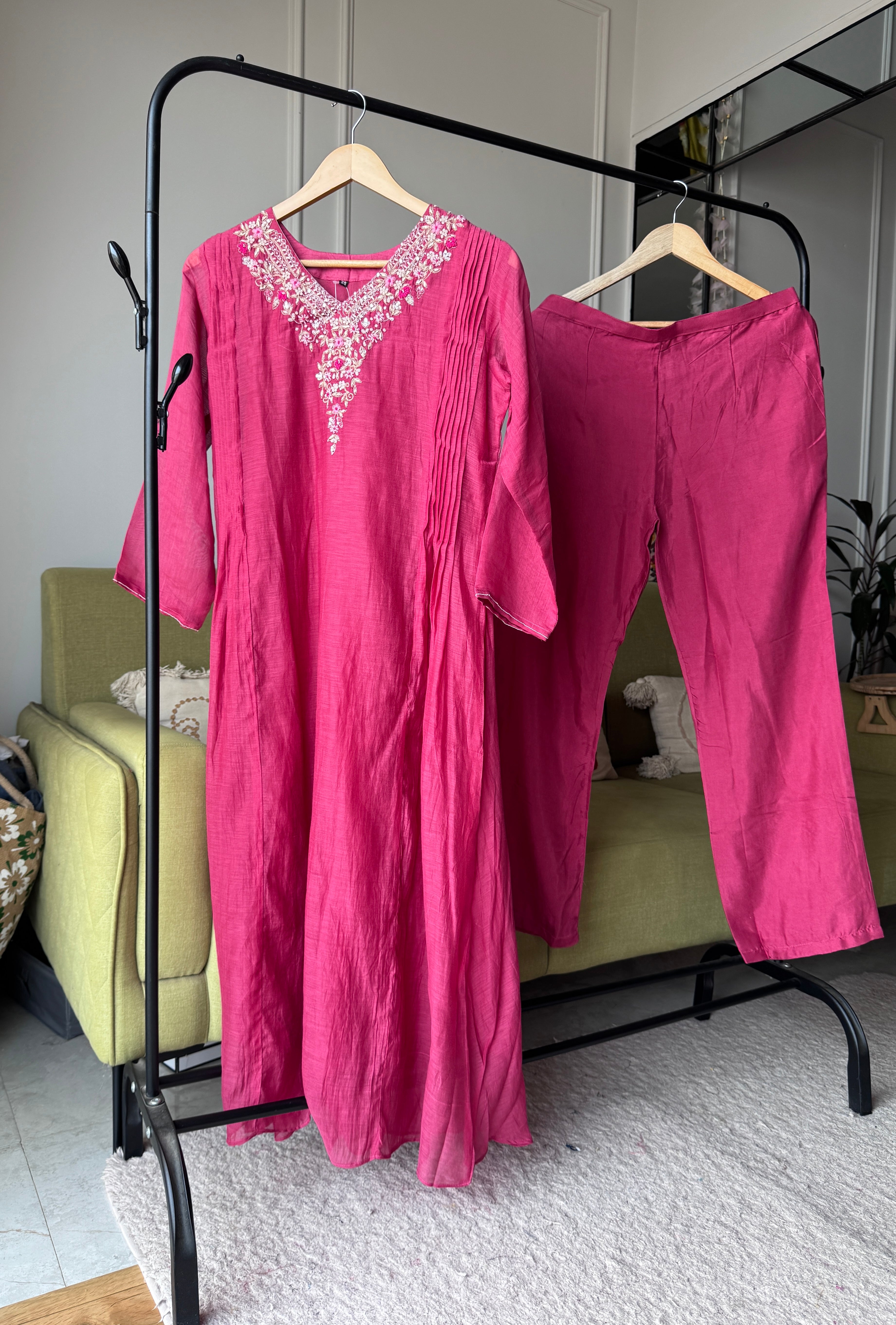 Handwork Mul Chanderi Dress