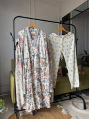 Hetali Bell Sleeves Floral Side Cut Dress