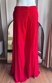 Sweta  Handwork Coord Set- Red (Make to Order)