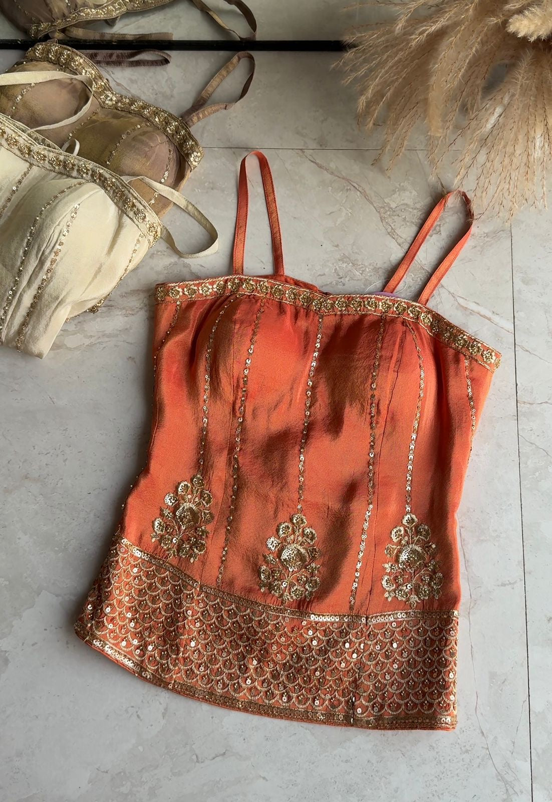 Shaurya Padded Corset Style Top With Sharara and Dupatta