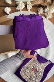 Parineeti Handwork Coord Set- Purple