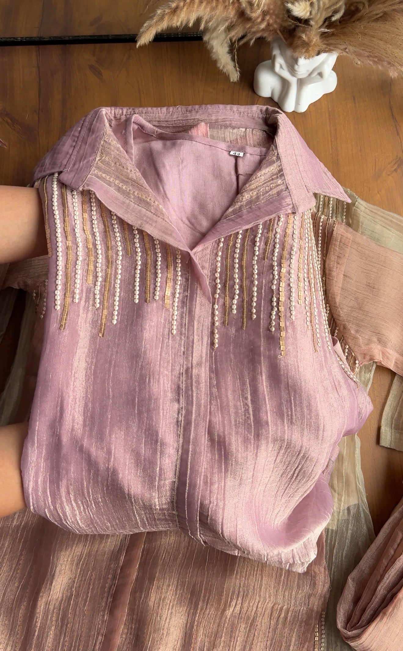 Ritu Sequins Coord Set- Lilac