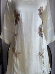 Jinal Handwork With Flarry Plazzo Coord Set - Ivory (Make to Order)