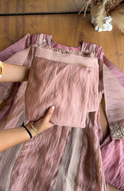Tarini Short Kurta Palazzo Dress- Powder Peach