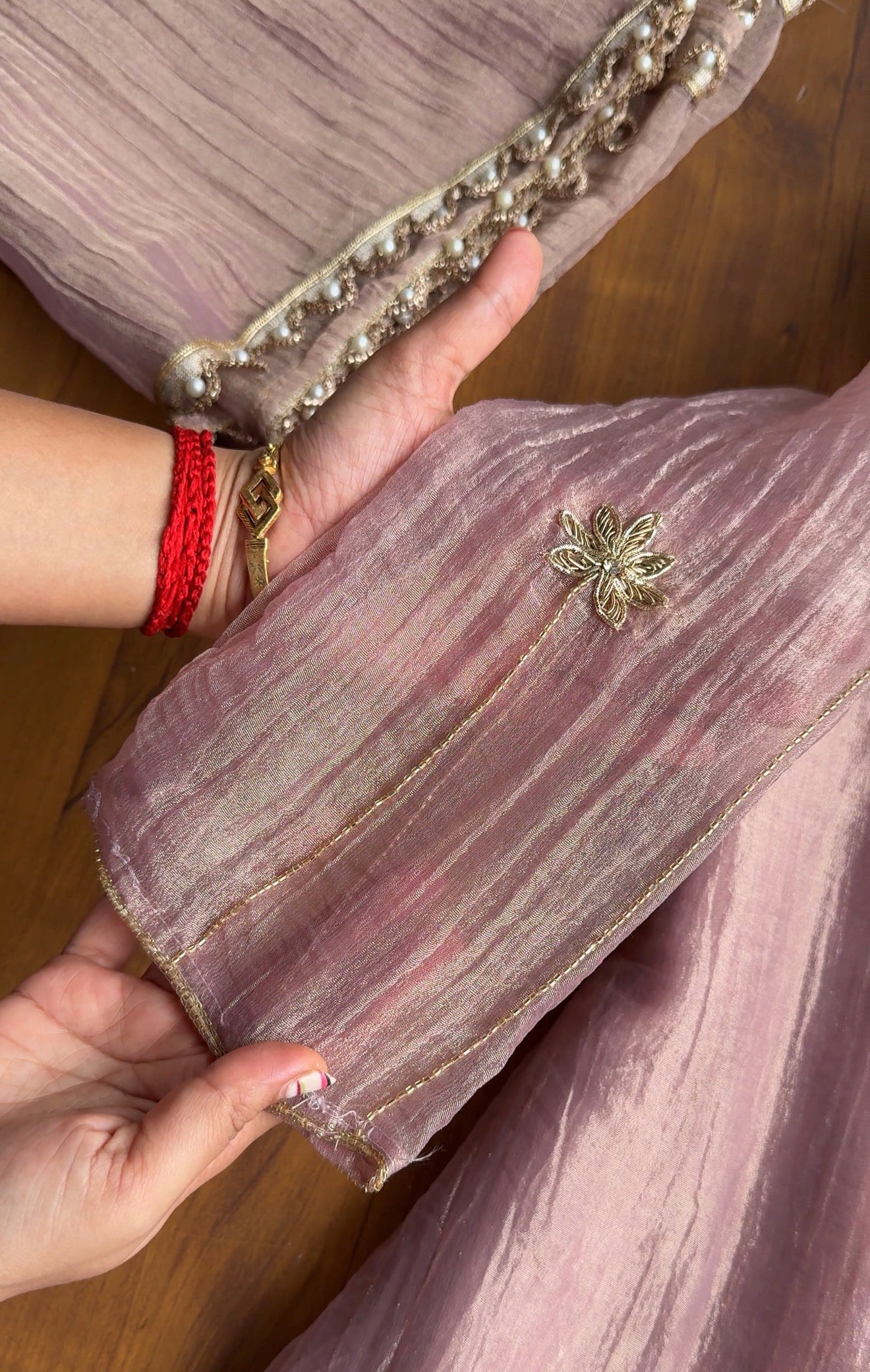 Prachi Short Kurta Angrakha Dress-Pink