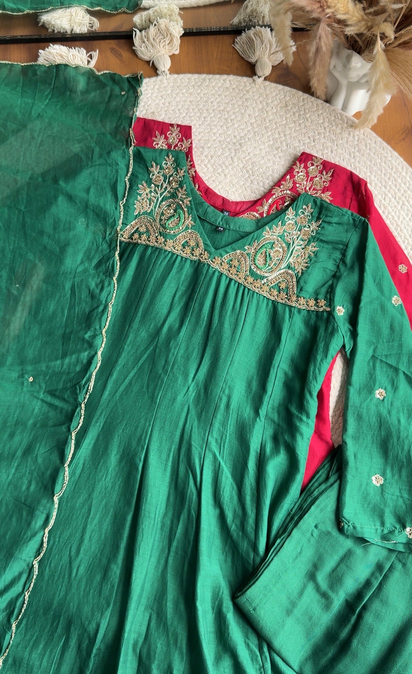Meera Handwork Suit Set - Green