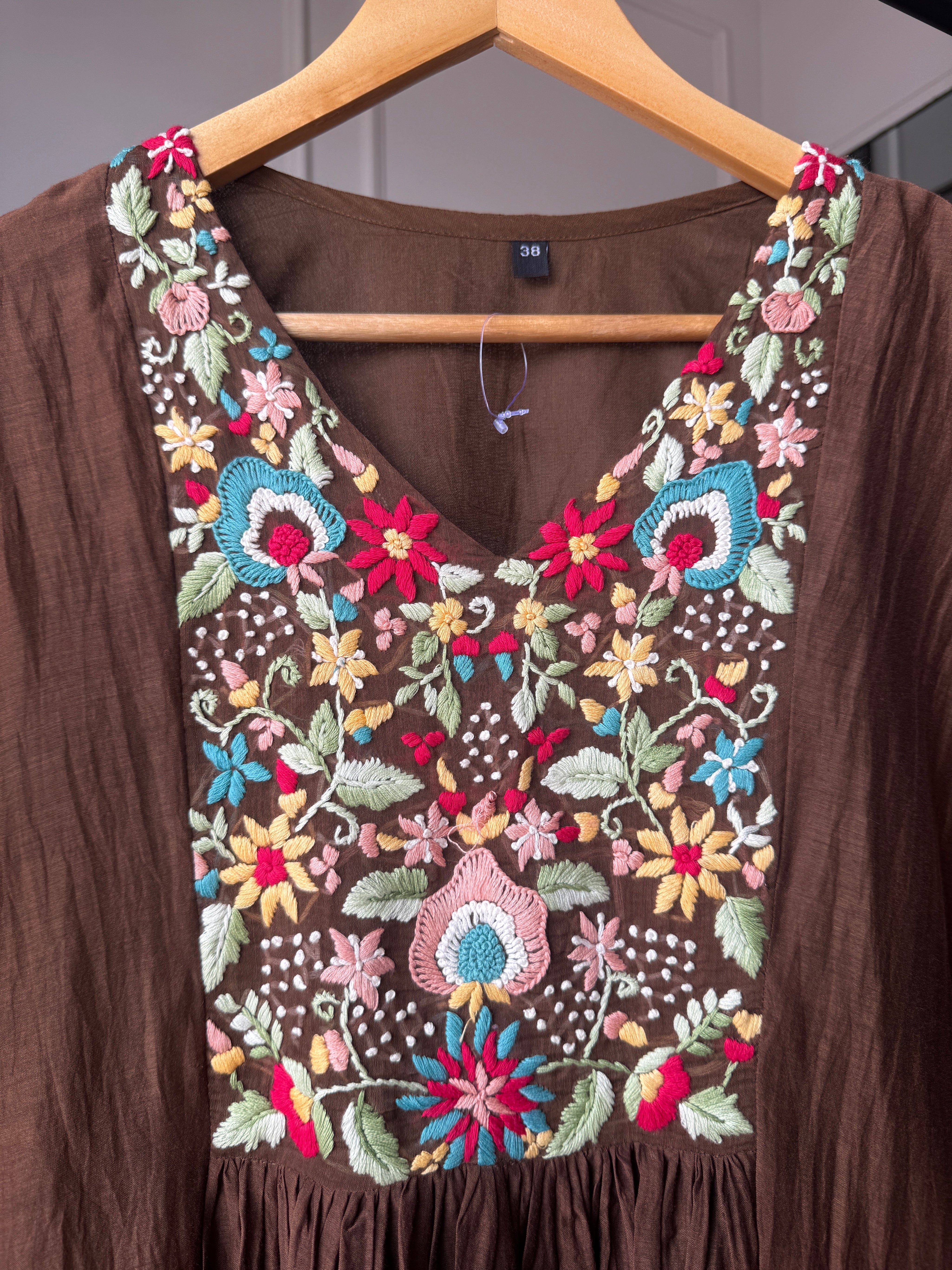 Aarohi Mul Chanderi Embroided Dress