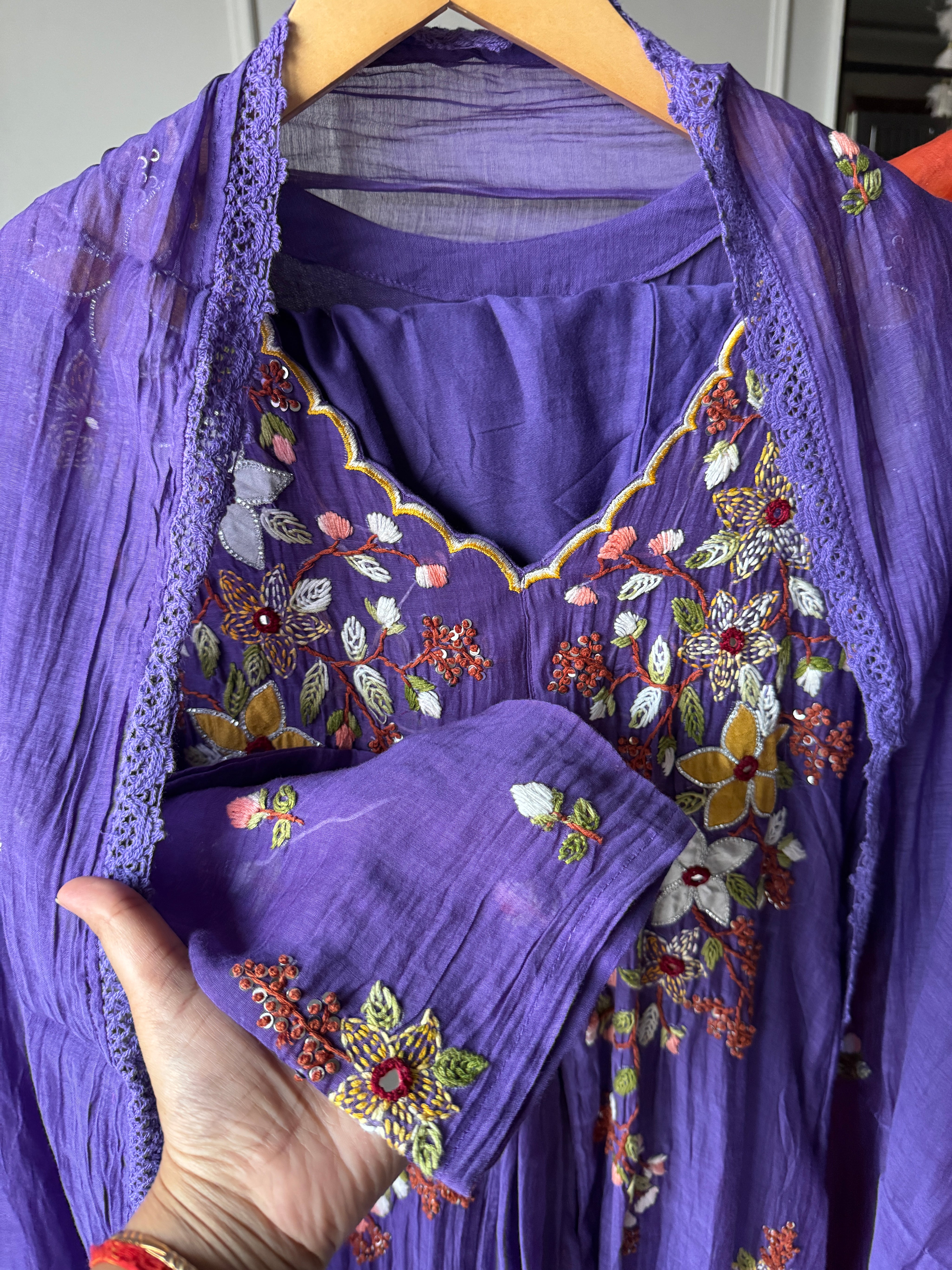 Ankita Mul Chanderi Embroided Dress