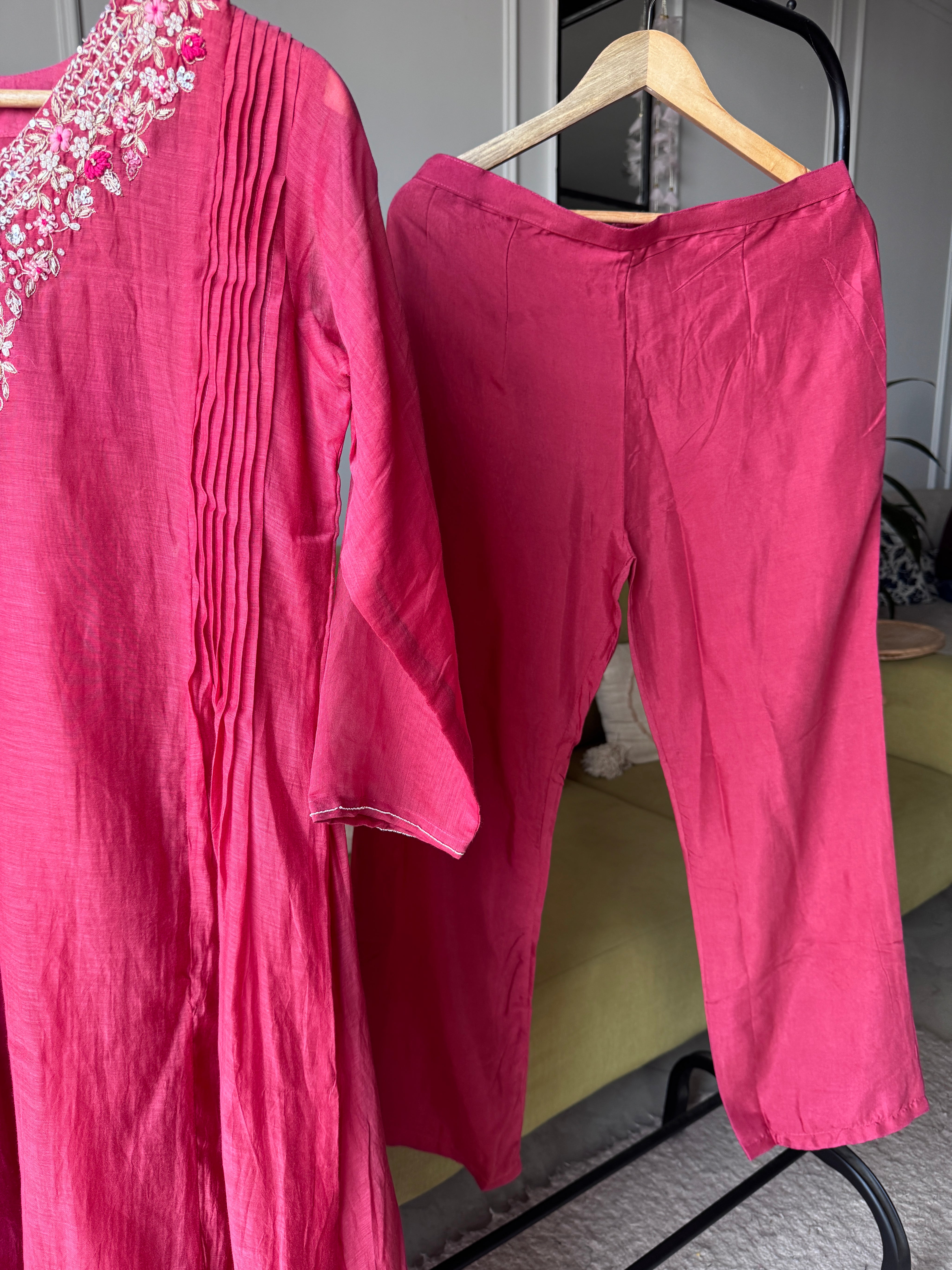 Handwork Mul Chanderi Dress