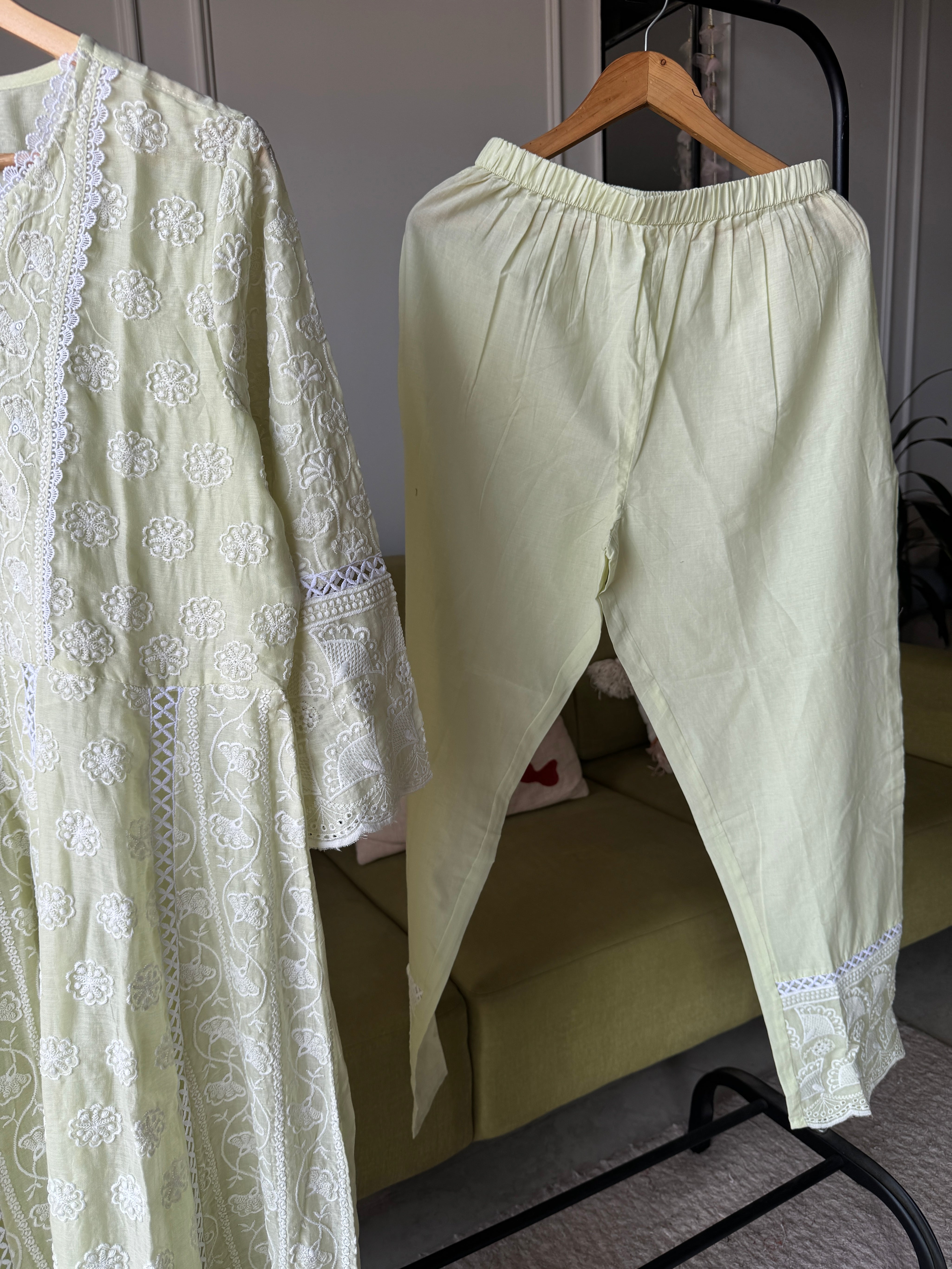 Payal Lakhnawi Anarkali Dress- Mint Green