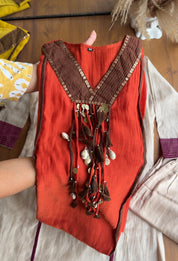 Arohi Tassel And Kaudi Latkan Dress- Red