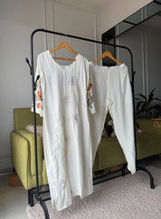 Siyu Embroided Dress- White