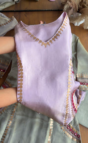 Rashi Handwork Tissue Dress- Pink