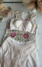 Payal Handwork Handwork Jecket With Padded Top And Super Flare Plazzo